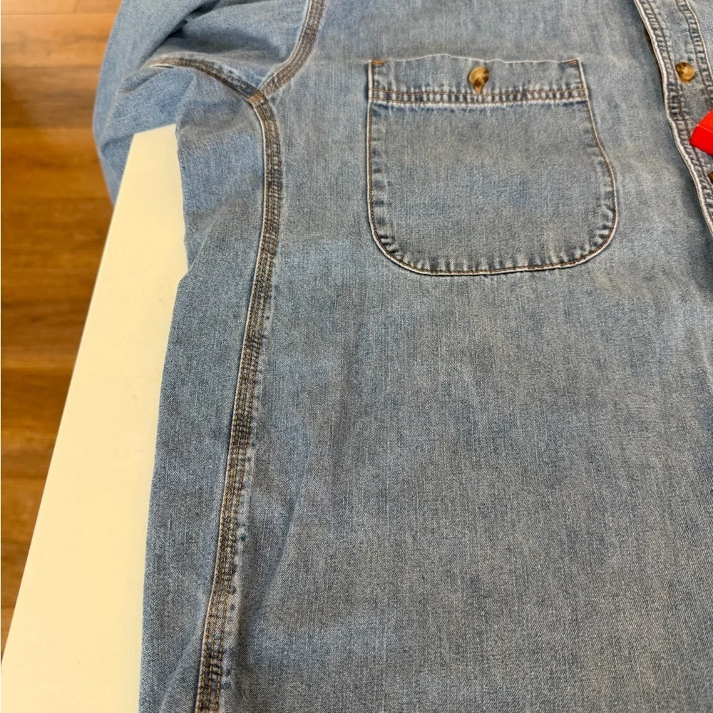 Wrangler Riggs Workwear  Denim Button Down Shirt Cotton / xlarge
